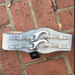 New! Monika Chiang Designer Suede Statement Belt